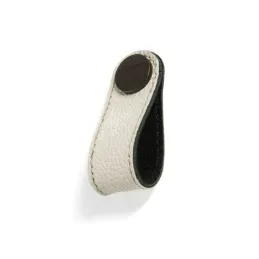 Maniglia a pomello CASE / Pelle bianca