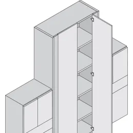 Cerniera ad angolo cieco 95° CLIP TOP con ammortizzazione / Onyx
