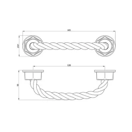 Maniglia ROPE / Nera