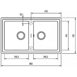 Lavello in gres Teka STONE 90B-TG