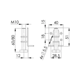 Piedino regolabile L68