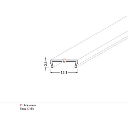 Copertura per profilo LED C / CLIP