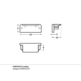 Set di terminali per profilo SURFACE14 / Coppia