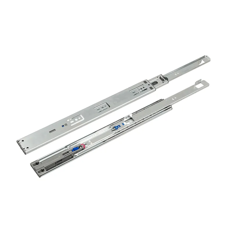 Guida per cassetti con cuscinetti e chiusura ammortizzata EXLUSIVA 45 mm con supporto / Nichel