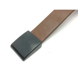Maniglia in pelle LEATY / Pelle nera-marrone