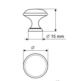 Pomello SIMONA / Ottone anticato