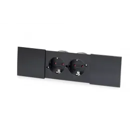 Presa da incasso BACHMANN DUE 2 x 230V / Nera