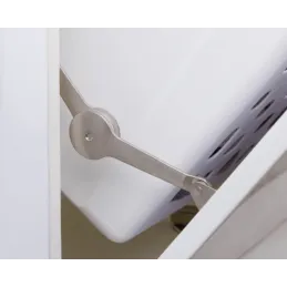 Cesto portabiancheria da bagno ribaltabile 48L / Bianco