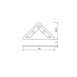 Scivolo triangolare - trasparente, 10 pezzi