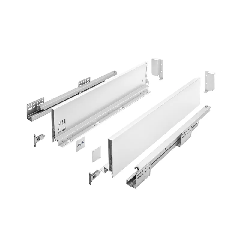 Cassetto con spondina laterale AXIS PRO Medio 120 mm / Bianco