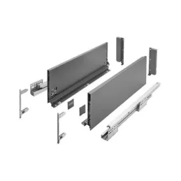 Cassetto con sponda laterale AXIS PRO Alto 168 mm / Antracite