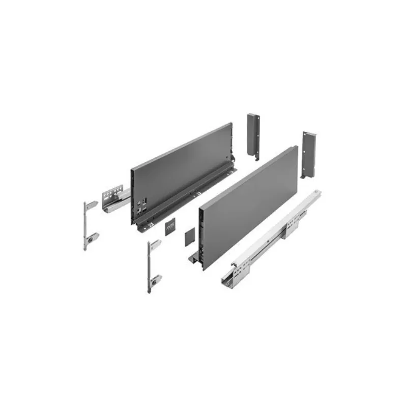 Cassetto con sponda laterale AXIS PRO Alto 168 mm / Antracite