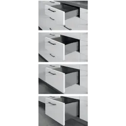 Cassetto con sponde laterali AXIS PRO Extra Alto 200 mm / Antracite