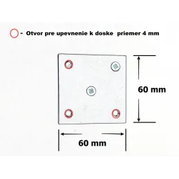 Piedino per mobile QUAD / Nero opaco