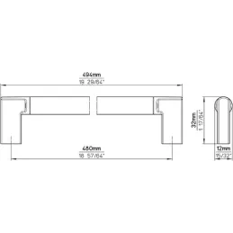 Maniglia INDUST / Nero opaco