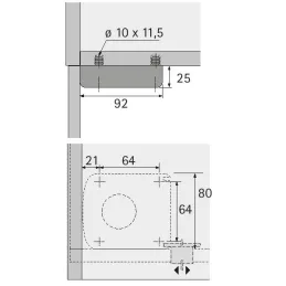 Adattatore per piedino dello zoccolo KORREKT / a scatto