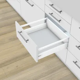 Cassetto da cucina BLUM - Antarobox "D" 224 mm con ringhiera TIP-ON / Bianco