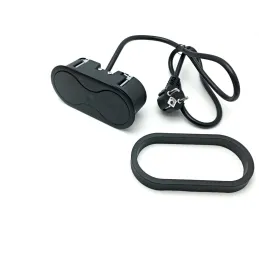 Presa da incasso SWING FRENCH 2 x 230 V / Nero opaco