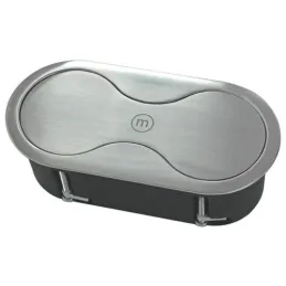Presa da incasso SWING 2 x 230 V FRENCH / Acciaio inox