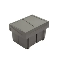 Cestino estraibile con chiusura ammortizzata U40 20 + 20L / Grigio