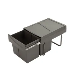 Cestino estraibile con chiusura ammortizzata U40 20 + 20L / Grigio