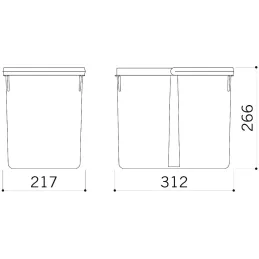Cestino 15 L UNION / Antracite