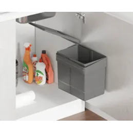 Cestino per rifiuti da anta UNION SINGLE 15 L / Grigio