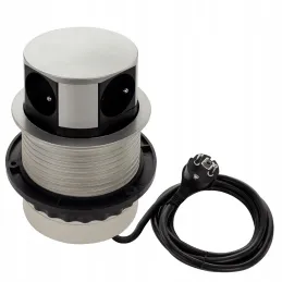 Presa elettrica estraibile TETRABOX FRENCH 4x 230V / Alluminio