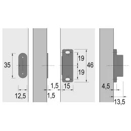 Magnete per mobili / Bianco