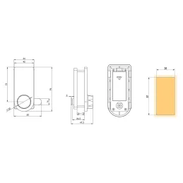 Serratura elettronica con tastierino e maniglia / nera