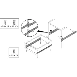 Estrattore standard con rotella HETTICH FR402 / Bianco