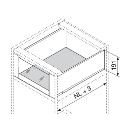 Box da cucina BLUM - Legrabox "C" / Grigio