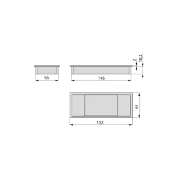 Passacavi AURONE 152 / Bianco opaco