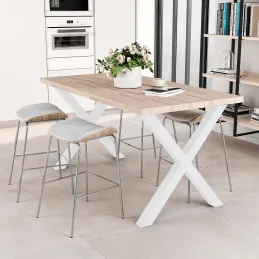 Gambe per tavolo X-CROSS / Bianco opaco