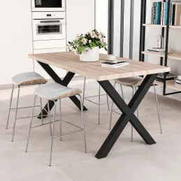 Gambe da tavolo X-CROSS / Nero opaco