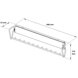 Portagrucce estraibile 500 mm con chiusura ammortizzata / Argento