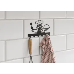 Appendiabiti da parete CHEF / Nero opaco
