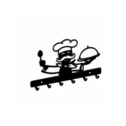 Appendiabiti da parete CHEF / Nero opaco