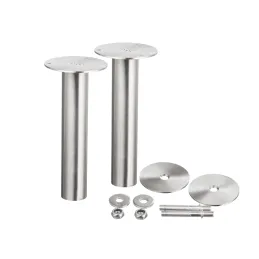 Staffa dritta tonda da 200 mm / Acciaio inox - coppia