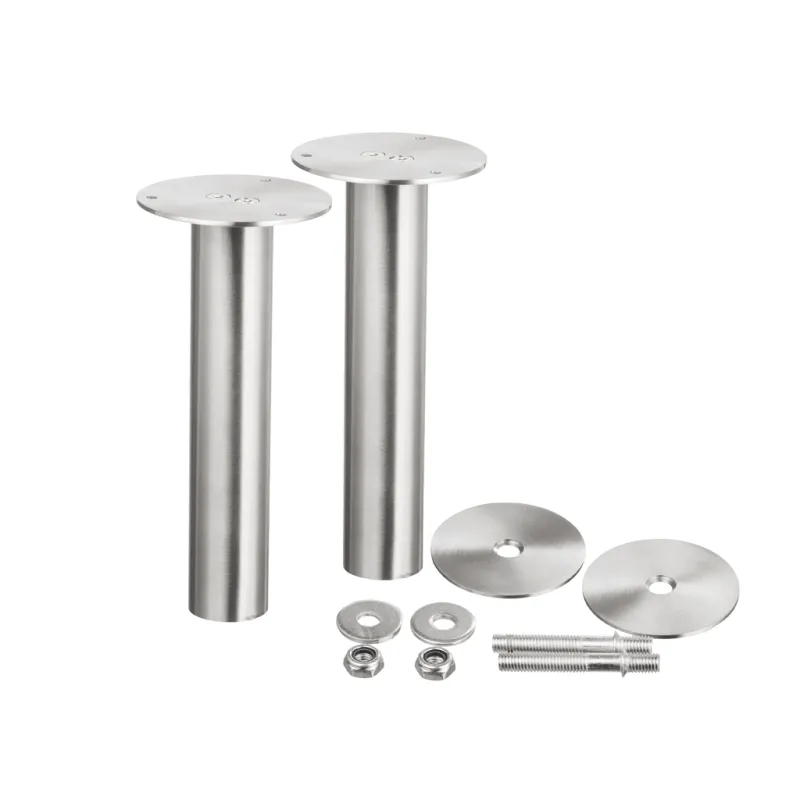 Staffa dritta tonda da 200 mm / Acciaio inox - coppia