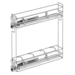 Cestello estraibile con guide BLUM e ammortizzazione / Cromo lucido