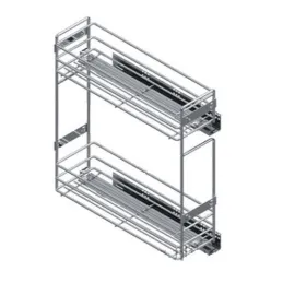 Cestello estraibile con guide BLUM e ammortizzazione / Cromo lucido