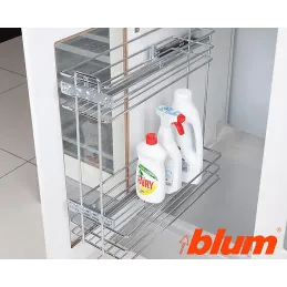 Cestello estraibile con guide BLUM e ammortizzazione / Cromo lucido