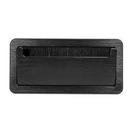 Presa a scomparsa integrata 2 x 230 V + 2 x ricarica USB + HDMI + RJ45 / Nero spazzolato