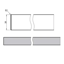 Piano di lavoro KRONOSPAN Elegance Endgrain (bordo ABS) / K107 FP