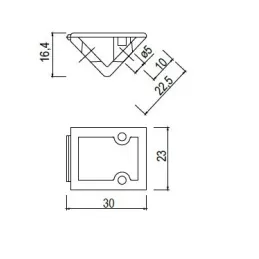 Angolare di raccordo in PVC piccolo – beige