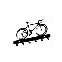 Appendiabiti da parete BIKE / Nero opaco