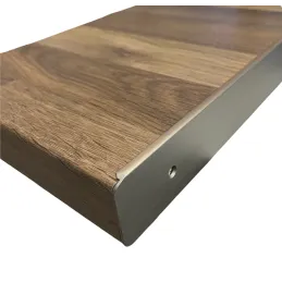 Profilo terminale per piano di lavoro da 38 mm / Inox