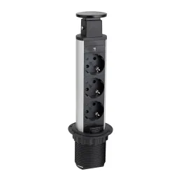 Presa elettrica estraibile SCHUKO 3x230V / Nera
