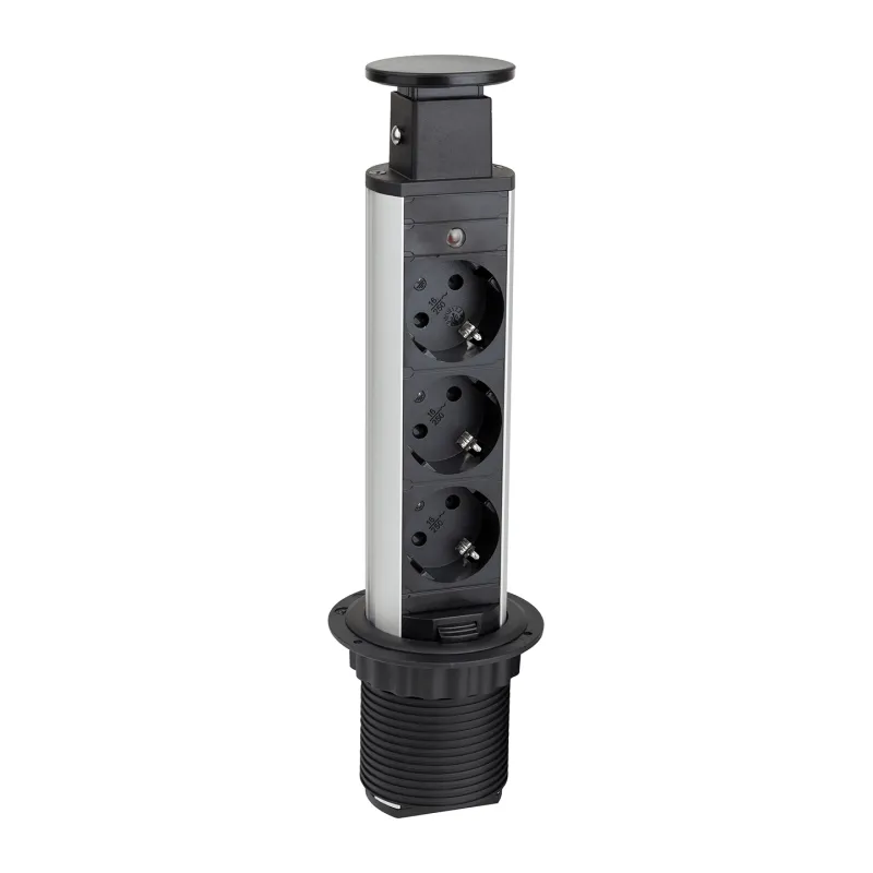 Presa elettrica estraibile SCHUKO 3x230V / Nera